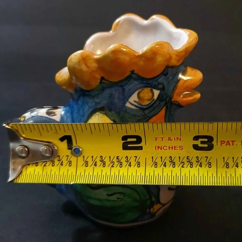 Ceramic Rooster Pitcher, Creamer or Milk Jug, Crafted in a Mexico or Italy
